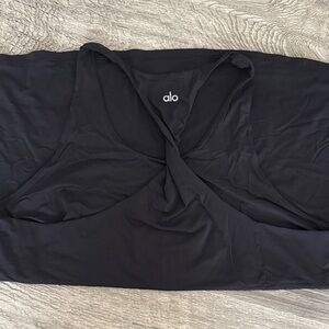 ALO Yoga Black Twist Back Tank Top sz L
